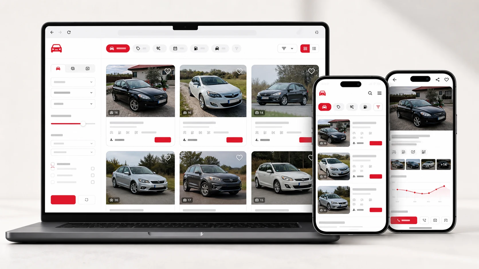 Autoverzum marketplace interface on desktop and mobile